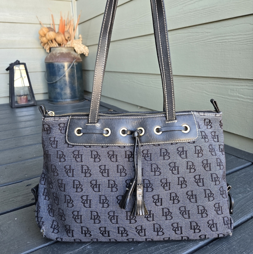 Dooney & Bourke Monogram Tassel Tote